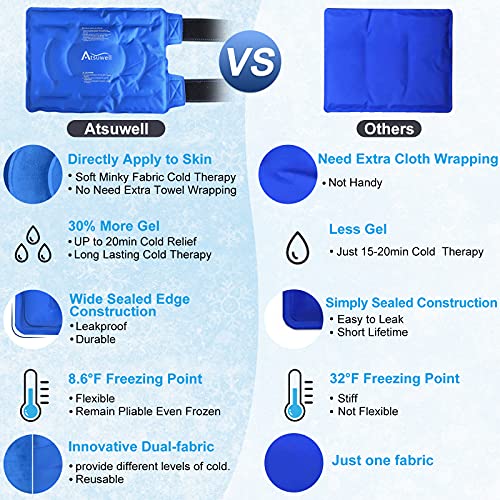 Atsuwell Ice Pack for Knee Injuries Reusable Gel Instant Cold Packs for Pain ...