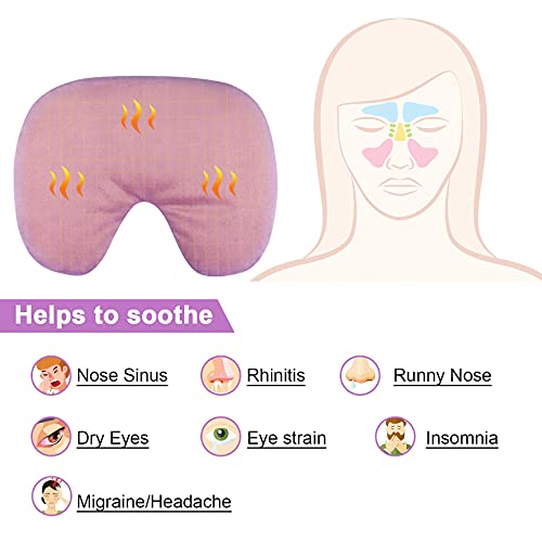 Atsuwell Warm Compress Sinus Mask for Dry Eyes and Sinuses Pressure Relief, F...