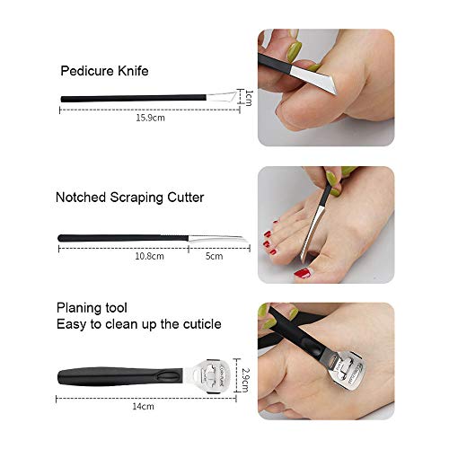 Foot Care Pedicure Callus Shaver Hard Skin Remover 10 Blades Ingrown Toenail ...