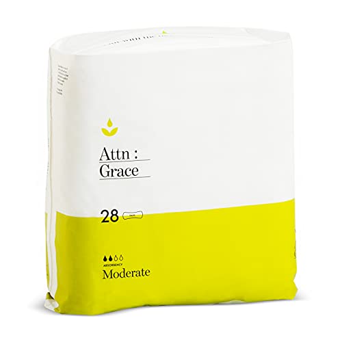 Attn: Grace Incontinence Moderate Pads for Women - 28-Pack - Moderate Urinary...