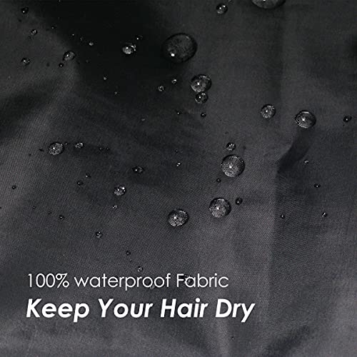 Auban Extra Large Shower Cap, Double-Layer Waterproof Reusable, XL Satin Lini...