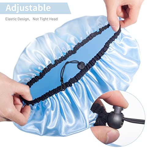 Auban Shower Cap for Women, Adjustable Reusable, Extra Large, Double-Layer Wa...