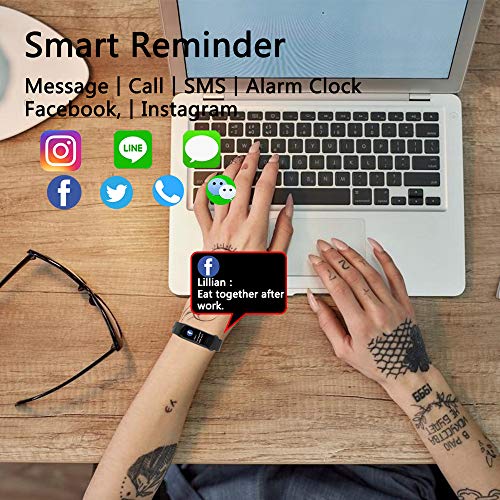 Fitness Tracker,Activity Tracker with Body Temperature Heart Rate Blood Press...