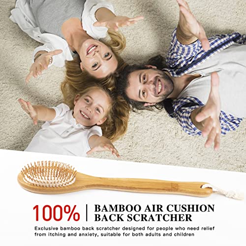 Bamboo Oversize Curved Back Scratcher,Large 131 Wooden Points Provide Instant...