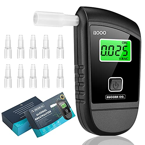Breathalyzer, FDA Cleared Portable Alcohol Tester with Digital LCD Screen & 1...