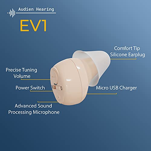 Audien Hearing EV1 Rechargeable Hearing Amplifier to Aid and Assist Hearing, ...