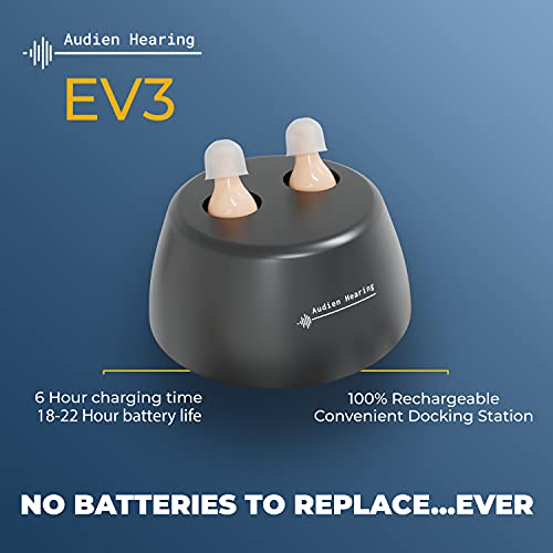 Audien Hearing EV3 Rechargeable Hearing Amplifier to Aid and Assist Hearing, ...