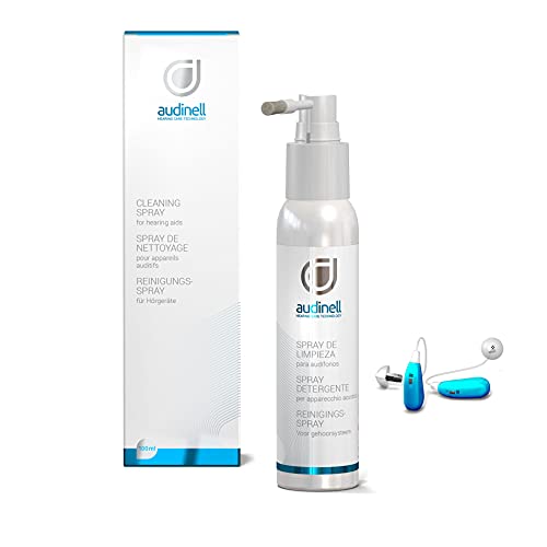 Audinell Cleaning Spray (100ml) + Brush | Alcohol-Free | Dissolves, Cleans, R...