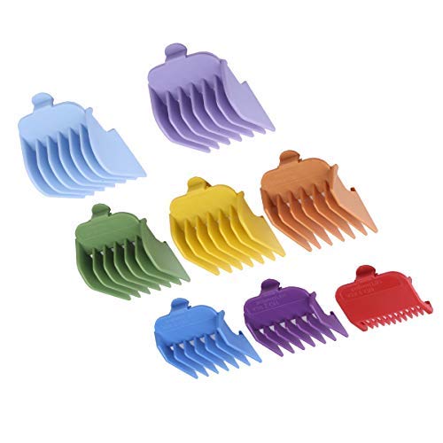 8pcs Colorful Hair Clippers Guard Combs Attachment #3171-500 1/8” to 1,Replac...