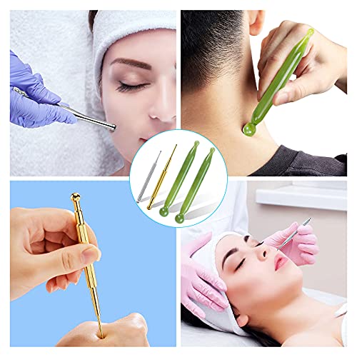 4PCS Massage Tools Acupuncture Pen Self Massage Gua Sha Pointing Pen with Sil...