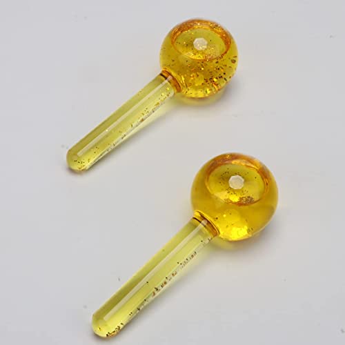 AUDUODUO® Ice Globes For Facial 2 pcs Face Massage Globes Golden Glittery Ski...