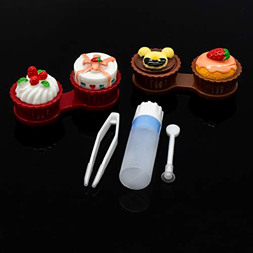 AUEAR, Cute Travel Contact Lens Case Kit Eye Care Portable Container Holder S...