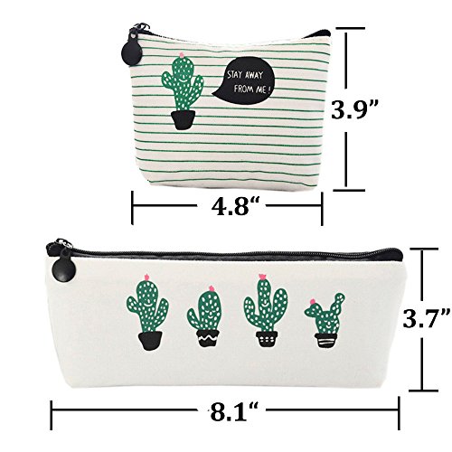 August Dream Canvas Student Pencil Case Box Pen Pouch Coin Purse Pouches Cosm...