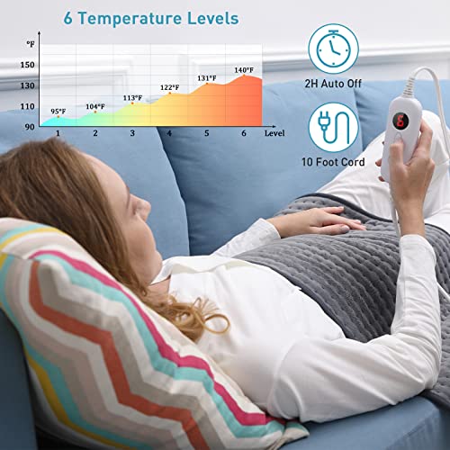 Aukfa Electric Heating Pad for Back Pain Relief, XXX-Large Heating Pads for C...
