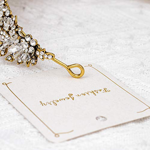 Aukmla Queen Crowns and Tiaras Gold Baroque Crown Rhinestones Headpiece Costu...