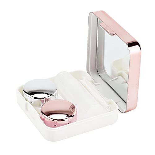 Lens Box, Reflective Cover Contact Lens Case with Mirror Travel Contact Lens ...