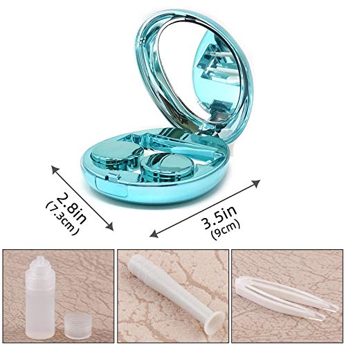 Aukvite Contact Lens Case, Portable Contact Lens Box Kit with Mirror, Travel ...