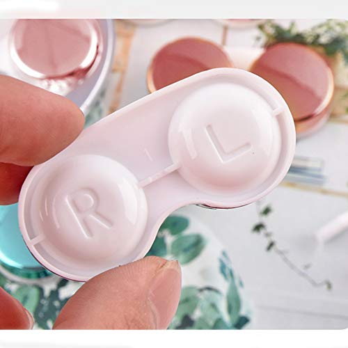 Aukvite Contact Lens Case, Portable Contact Lens Box Kit with Mirror, Travel ...