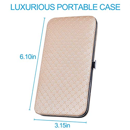 19 PCS Premium Manicure Set, AULLUA Nail Clippers, Professional Grooming Gift...