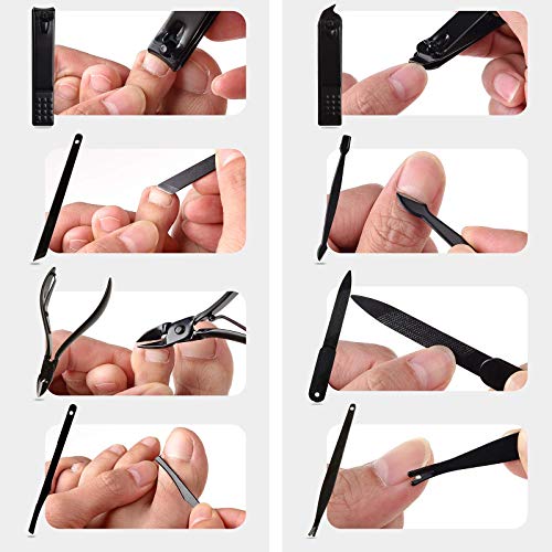 26 PCS Premium Manicure Set, AULLUA Nail Clippers, Professional Grooming Gift...