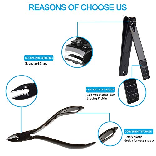 26 PCS Premium Manicure Set, AULLUA Nail Clippers, Professional Grooming Gift...