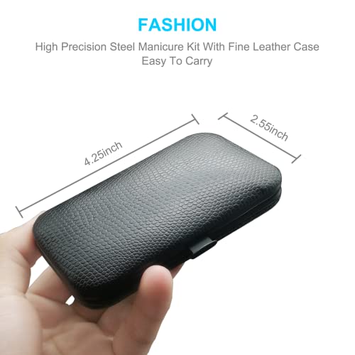 8 PCS Premium Manicure Set, AULLUA Nail Clippers, Professional Grooming Gift ...