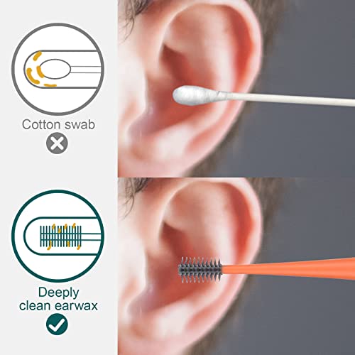 4 pcs Ear Wax Removal Tool, Aumtuw Reusable Double-Headed Ear Cleaner Tool, C...
