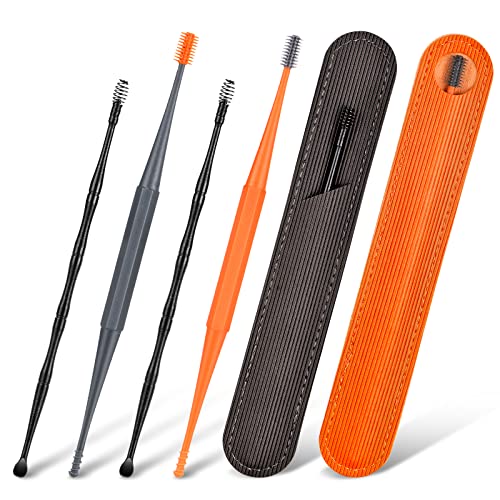 4 pcs Ear Wax Removal Tool, Aumtuw Reusable Double-Headed Ear Cleaner Tool, C...