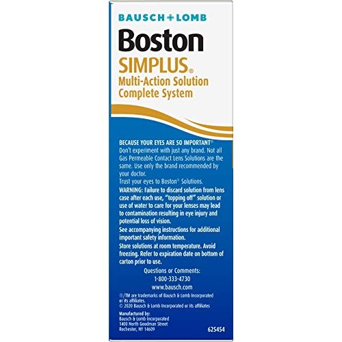 Contact Lens Solution Kit by Boston Simplus, for Gas Permeable Contact Lenses...