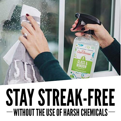 Aunt Fannie’s Glass & Window Cleaning Vinegar Wash, Natural Streak-Free Glass...