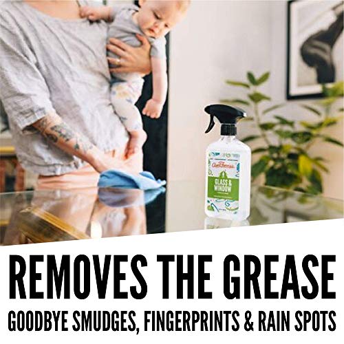 Aunt Fannie’s Glass & Window Cleaning Vinegar Wash, Natural Streak-Free Glass...