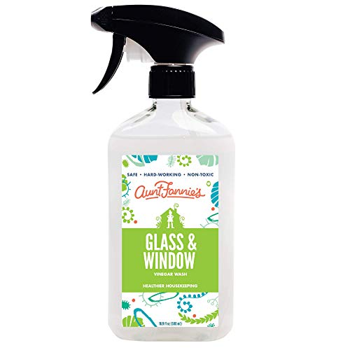 Aunt Fannie’s Glass & Window Cleaning Vinegar Wash, Natural Streak-Free Glass...