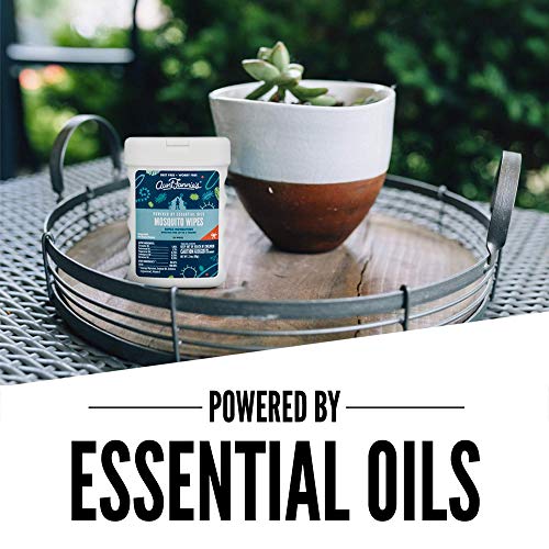 Aunt Fannie's Mosquito Repellent Wipes, DEET-Free Wipes for Indoor/Outdoor Pr...