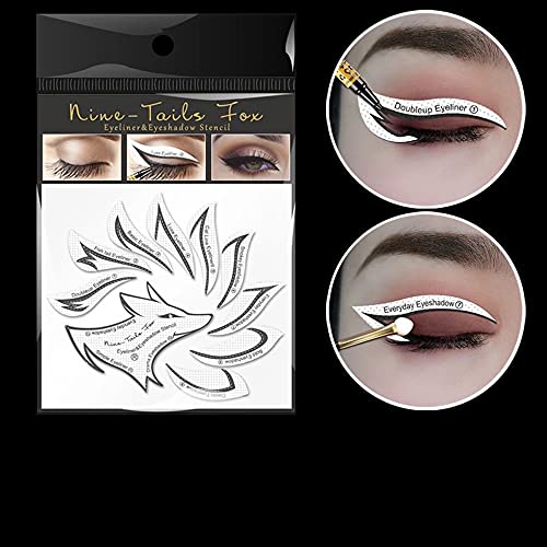 Professional Eyeliner Eyebrow Stencil Eyeshadow Stamp Pads Stencils Patches S...
