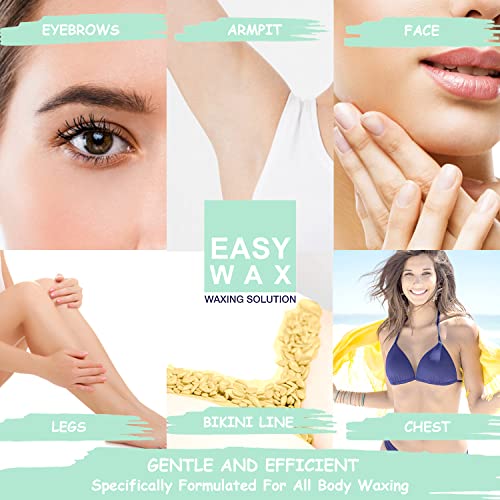 Hard Wax Beads for Hair Removal (300g/10.5oz) Painless Wax Beans for Full Bod...