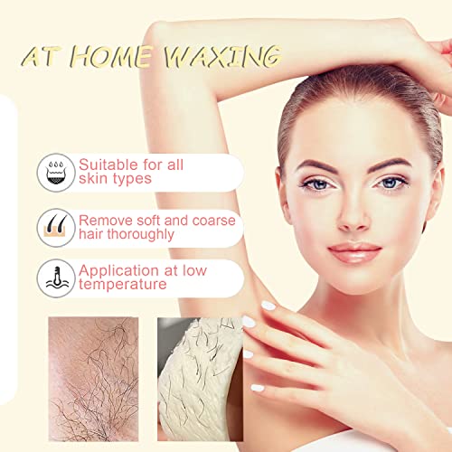 Hard Wax Beads for Hair Removal (300g/10.5oz) Painless Wax Beans for Full Bod...