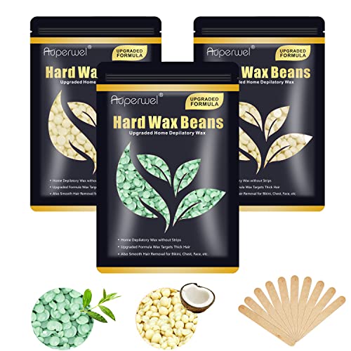 Hard Wax Beads for Hair Removal (300g/10.5oz) Painless Wax Beans for Full Bod...