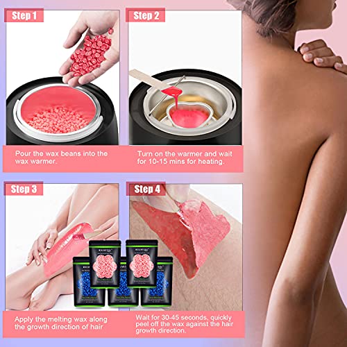 Hard Wax Beans 17.5Oz, Hair Removal Body European Brazilian Pearl Waxing Bean...