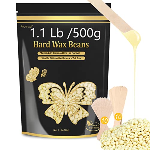 Wax Beads for Hair Removal, Hard Wax Beads for Sensitive Skin, 1.1LB Painless...