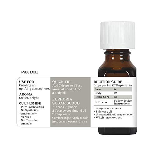 Aura Cacia Euphoria Essential Oil Blend | 0.5 fl. oz.