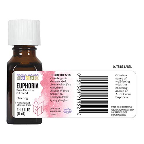 Aura Cacia Euphoria Essential Oil Blend | 0.5 fl. oz.