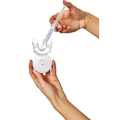 AuraGlow Teeth Whitening Kit, LED Light, 35% Carbamide Peroxide, (2) 5ml Gel ...