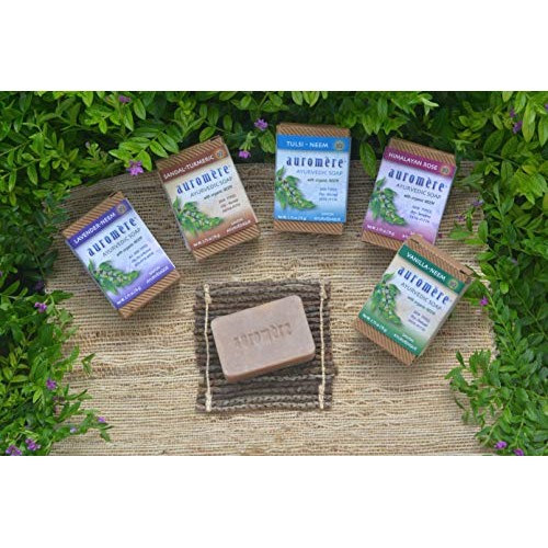 Auromere Ayurvedic Bar Soap, Sandal Turmeric - Eco Friendly, Handmade, Vegan,...