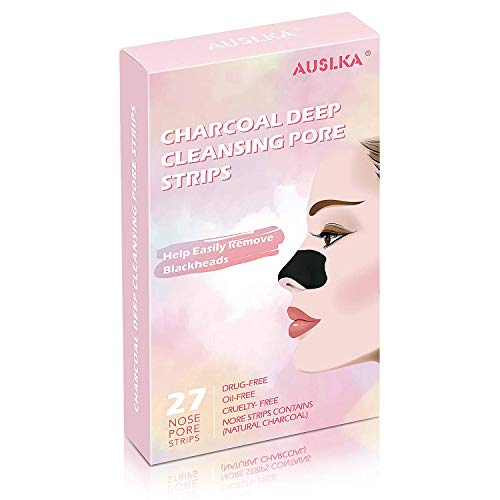AUSLKA Blackhead Pore Strips,(27 Counts) Blackhead Remover, Deep Cleansing Ch...