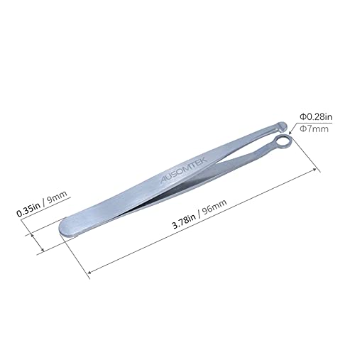 [Upgraded Version] AUSOMTEK Nose Hair Trimming Tweezers, Ear Hair Trimming Tw...