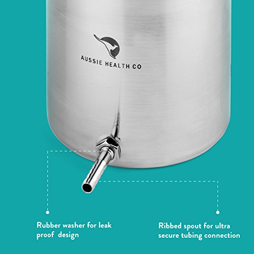 Aussie Health Co Enema Kit - Non-Toxic Stainless Steel 2 Quart Bucket - Ideal...