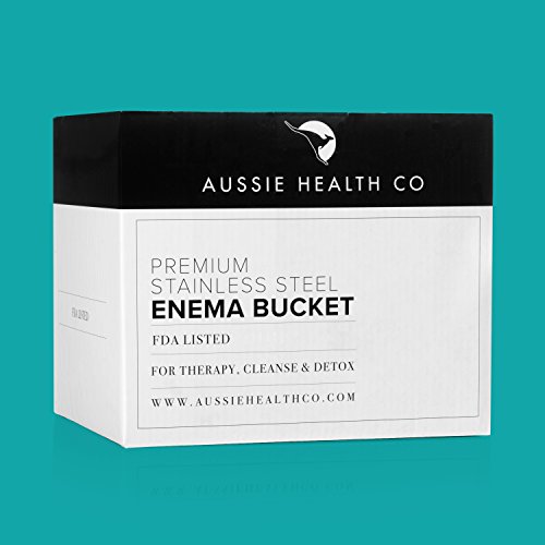 Aussie Health Co Enema Kit - Non-Toxic Stainless Steel 2 Quart Bucket - Ideal...