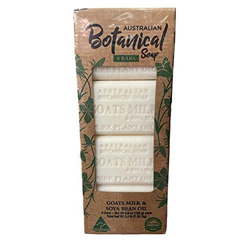 Australian Botanical Soap Bars , Goats Milk , Soya Bean Oil , 8 Bars, Net Wt....