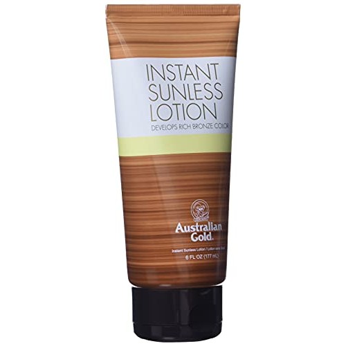 Australian Gold Instant Sunless Tanning Lotion, 6 Ounce | Rich Bronze Color w...