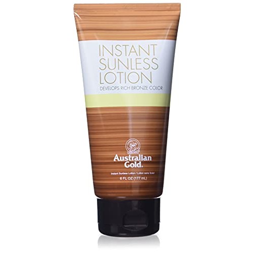 Australian Gold Instant Sunless Tanning Lotion, 6 Ounce | Rich Bronze Color w...